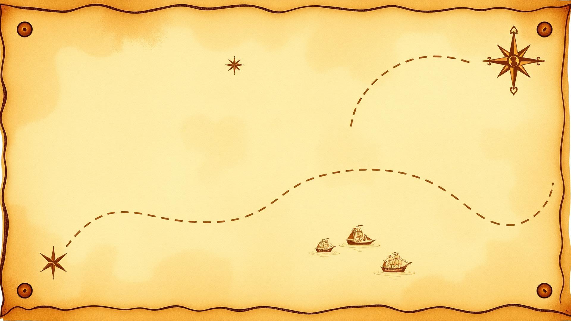 Dekorative Schatzkarte mit Piraten-Motiven